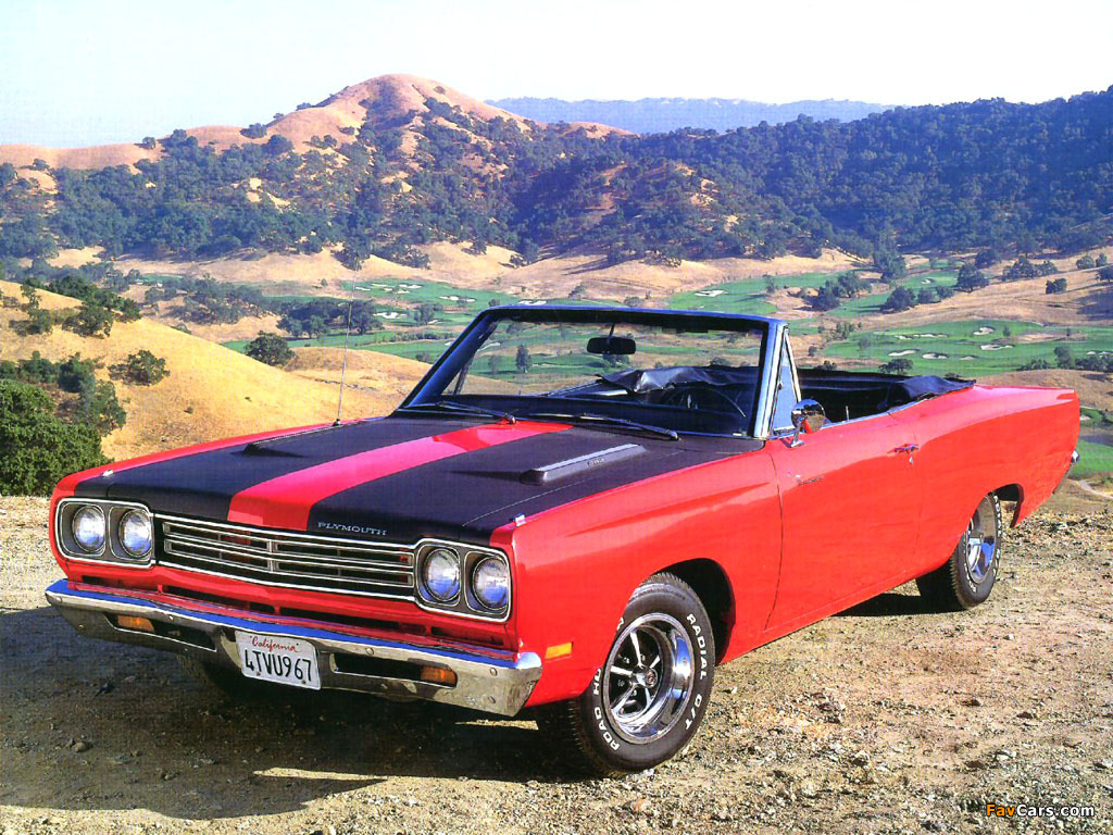 Plymouth Road Runner 383 Convertible (RM27) 1969 wallpapers (1024 x 768)
