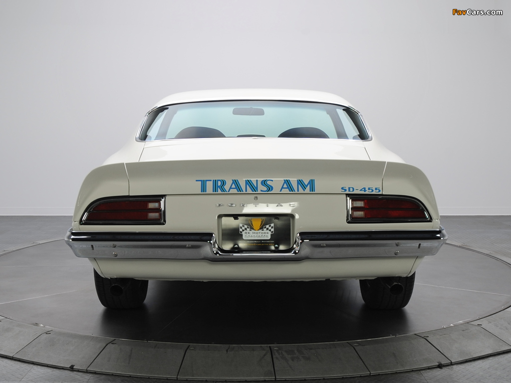 Photos of Pontiac Firebird Trans Am SD-455 1973 (1024 x 768)
