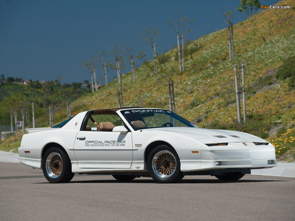 Pontiac Firebird Trans Am Turbo 20th Anniversary Indy 500 Pace Car 1989 pictures (1024 x 768)