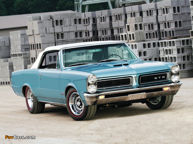 Pontiac Tempest LeMans GTO Convertible 1965 wallpapers (640 x 480)