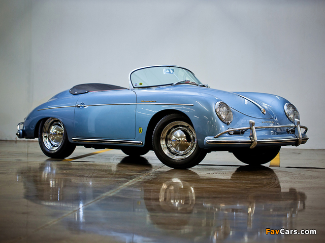 Porsche 356A 1600 Super Speedster by Reutter (T1) 1955–57 wallpapers (640 x 480)