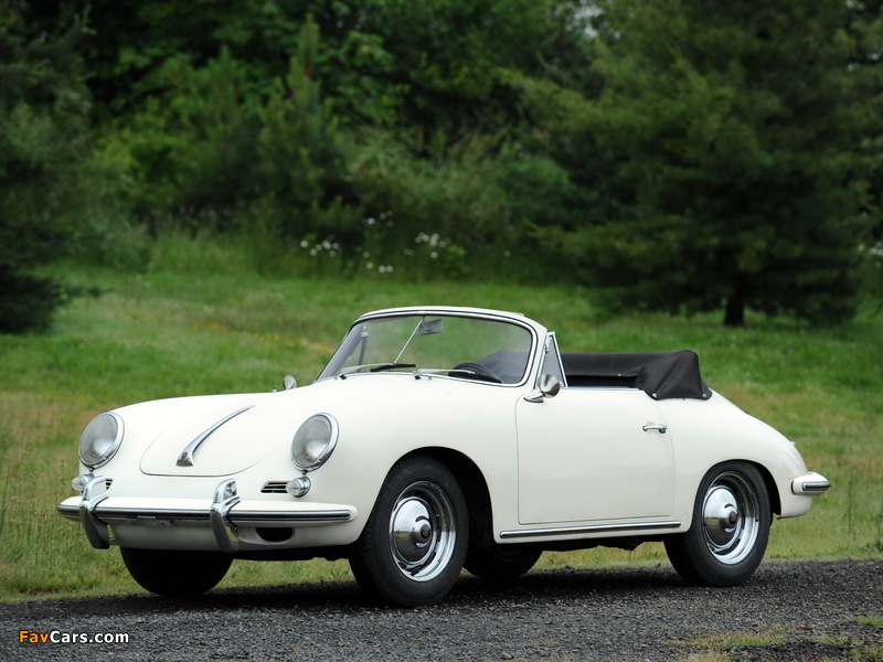 Porsche 356B 1600 Cabriolet 1959–63 wallpapers (800 x 600)