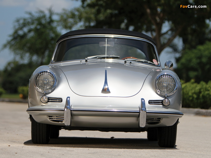 Porsche 356B 1600 Cabriolet by Reutter (T6) 1962–63 wallpapers (800 x 600)