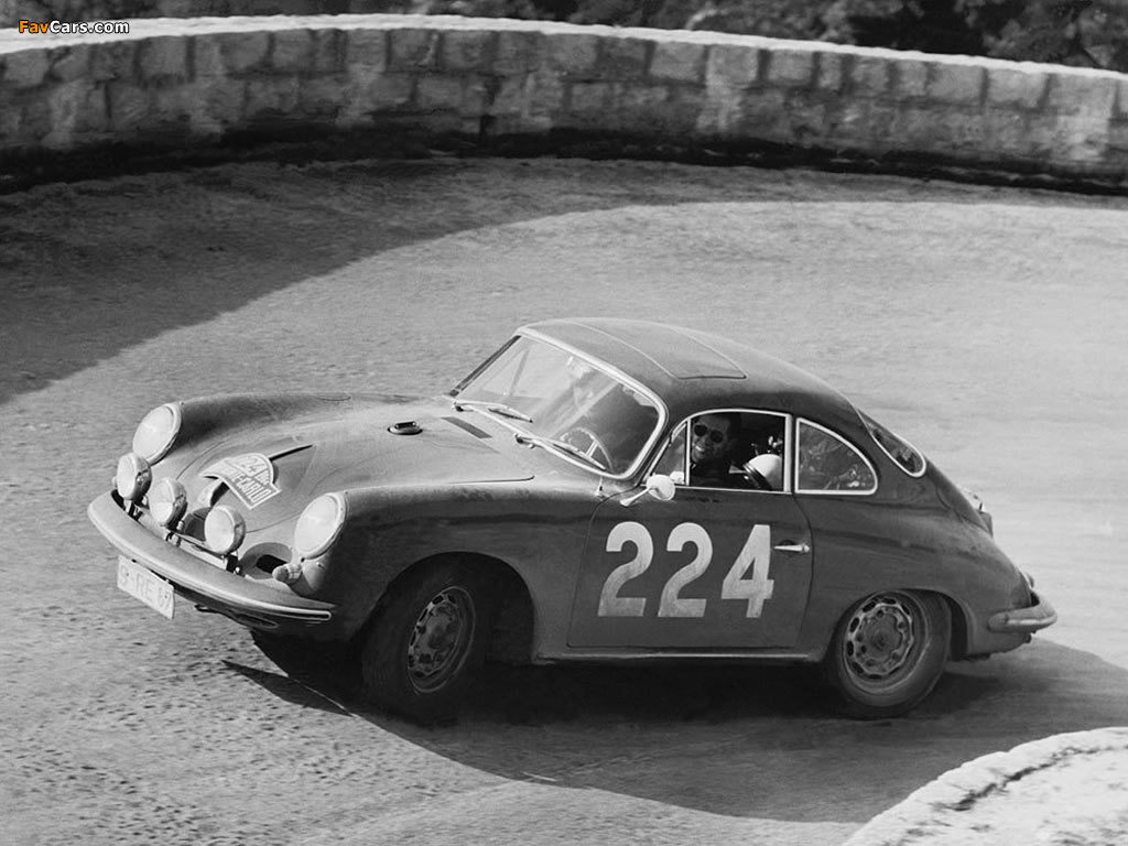 Porsche 356C Carrera 2 Coupe Monte-Carlo Rally 1964 wallpapers (1024 x 768)