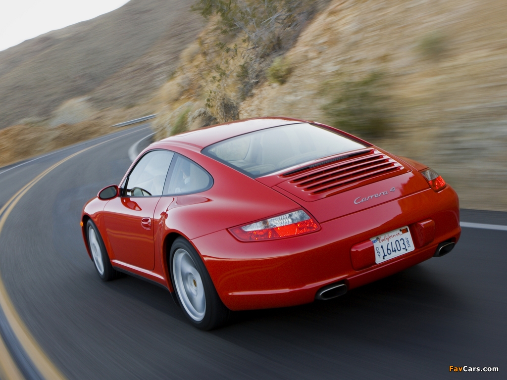 Photos of Porsche 911 Carrera 4 Coupe US-spec (997) 2006–08 (1024 x 768)