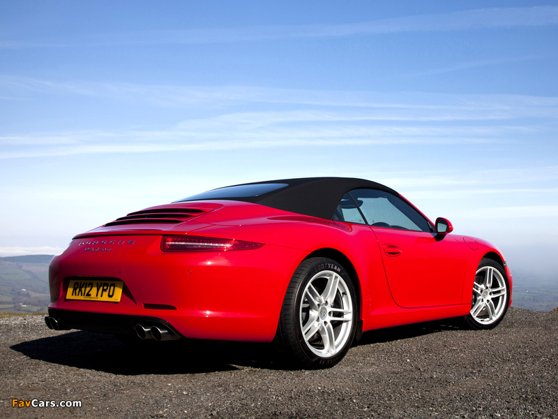 Photos of Porsche 911 Carrera Cabriolet UK-spec (991) 2011 (800 x 600)