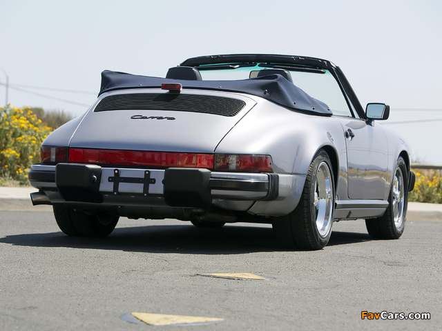 Pictures of Porsche 911 Carrera 3.2 Cabriolet US-spec (911) 1984–89 (640 x 480)