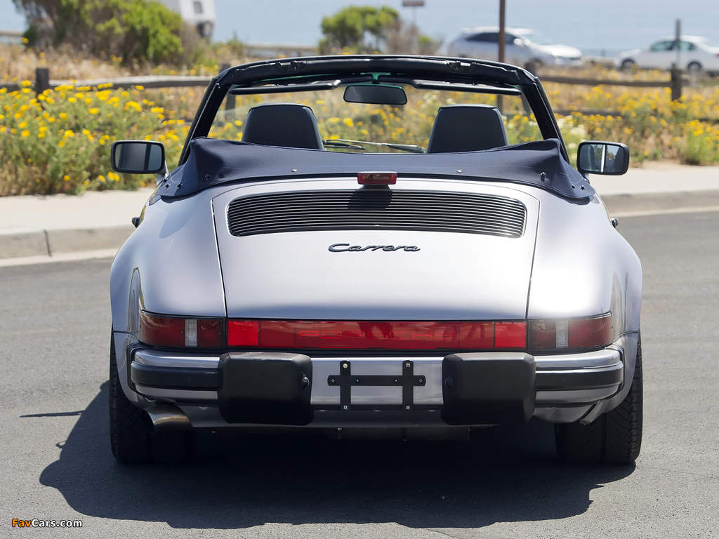 Porsche 911 Carrera 3.2 Cabriolet US-spec (911) 1984–89 images (1024 x 768)