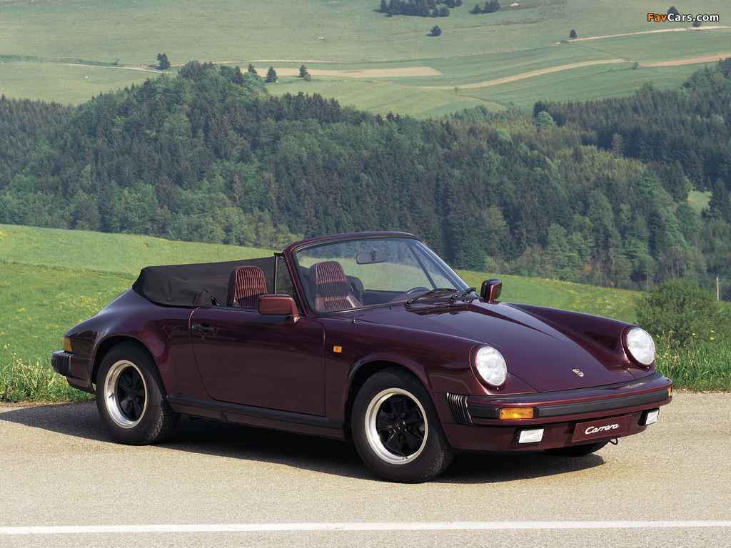 Porsche 911 Carrera 3.2 Cabriolet (911) 1984–89 pictures (1024 x 768)