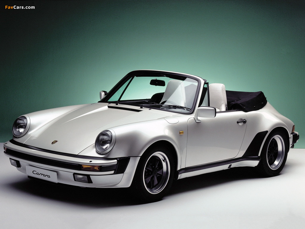 Porsche 911 Carrera 3.2 Cabriolet Turbolook (911) 1986–89 photos (1024 x 768)