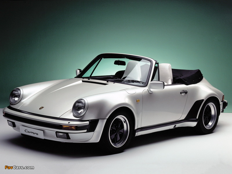 Porsche 911 Carrera 3.2 Cabriolet Turbolook (911) 1986–89 photos (800 x 600)