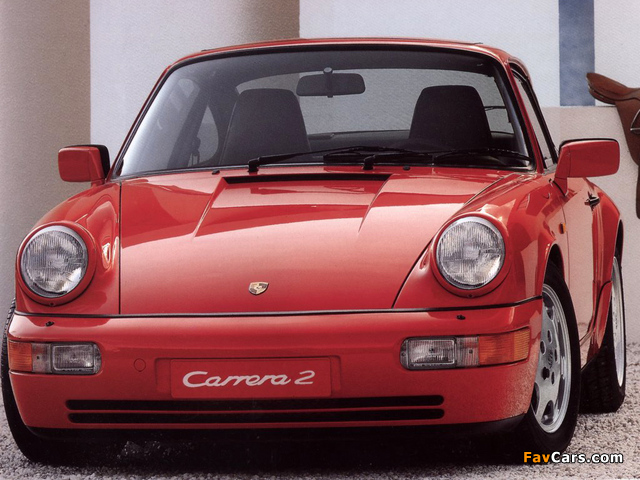Porsche 911 Carrera 2 Coupe (964) 1989–93 wallpapers (640 x 480)