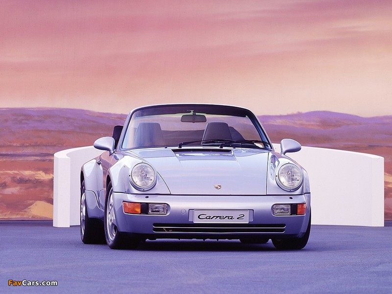 Porsche 911 Carrera 2 Cabriolet Turbolook US-spec (964) 1992–93 photos (800 x 600)