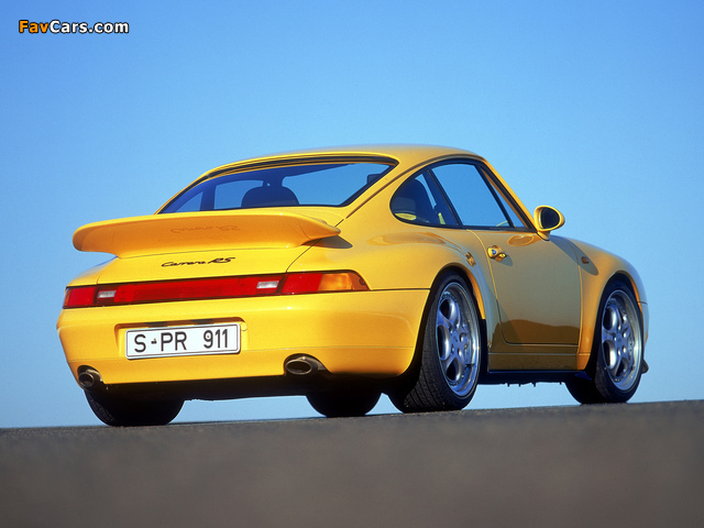 Porsche 911 Carrera RS 3.8 Coupe (993) 1995–97 pictures (640 x 480)