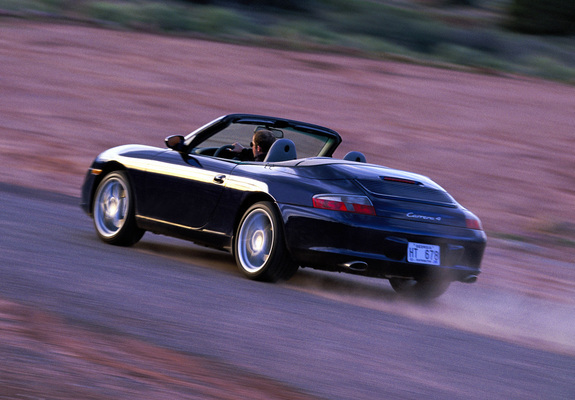 Porsche 911 Carrera 4 Cabriolet US-spec (996) 2001–04 wallpapers