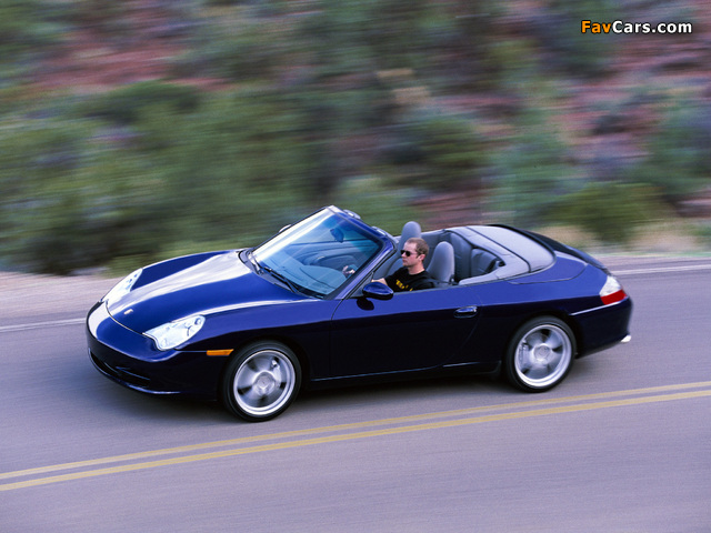 Porsche 911 Carrera 4 Cabriolet US-spec (996) 2001–04 wallpapers (640 x 480)