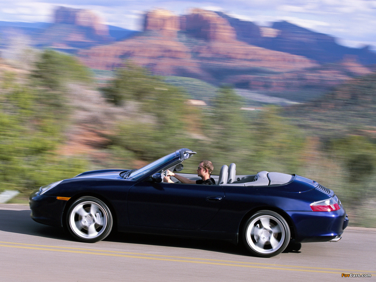 Porsche 911 Carrera 4 Cabriolet US-spec (996) 2001–04 wallpapers (1280 x 960)