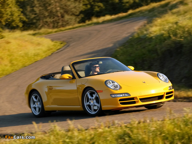 Porsche 911 Carrera Cabriolet US-spec (997) 2005–08 pictures (640 x 480)