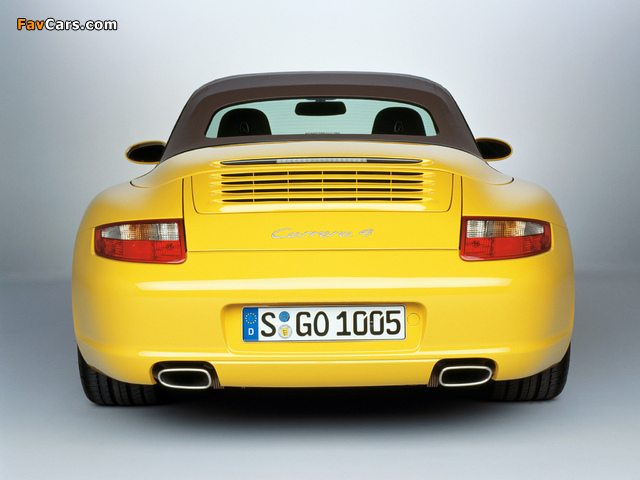 Porsche 911 Carrera 4 Cabriolet (997) 2006–08 photos (640 x 480)