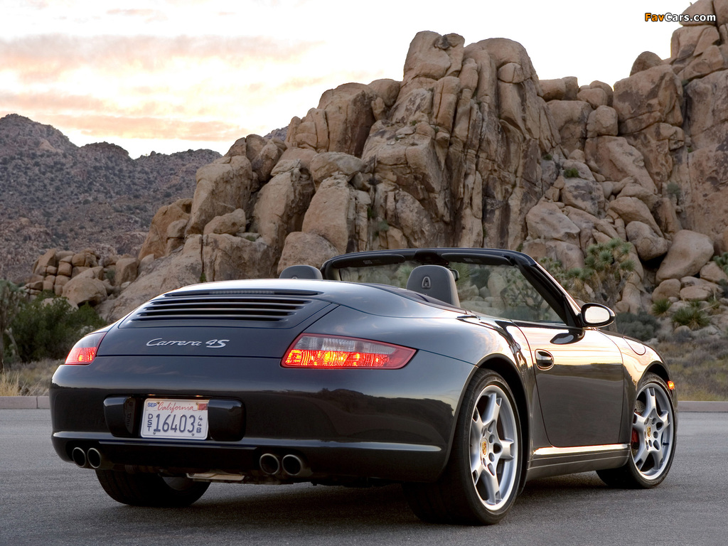 Porsche 911 Carrera 4S Cabriolet US-spec (997) 2006–08 photos (1024 x 768)