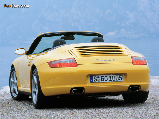 Porsche 911 Carrera 4 Cabriolet (997) 2006–08 pictures (640 x 480)