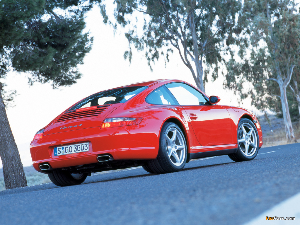 Porsche 911 Carrera 4 Coupe (997) 2006–08 pictures (1024 x 768)