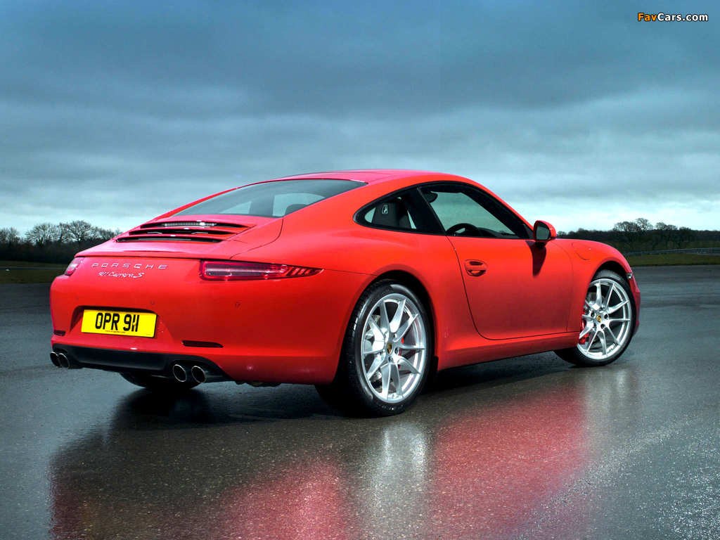 Porsche 911 Carrera S Coupe UK-spec (991) 2011 wallpapers (1024 x 768)