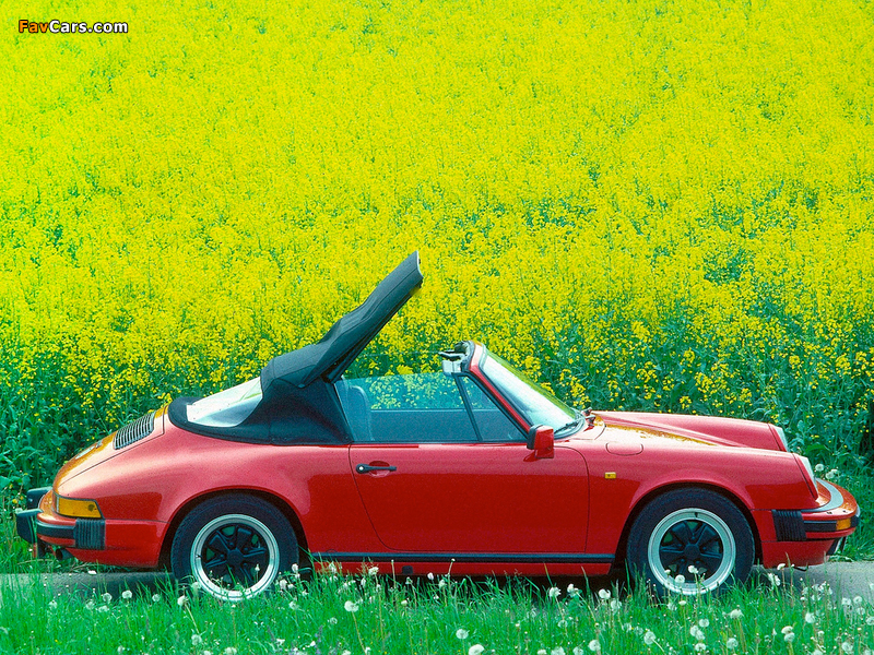 Porsche 911 Carrera 3.2 Cabriolet (911) 1984–89 wallpapers (800 x 600)