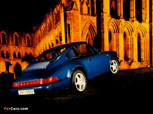 Porsche 911 Carrera 4 Coupe (964) 1992–93 wallpapers (640 x 480)