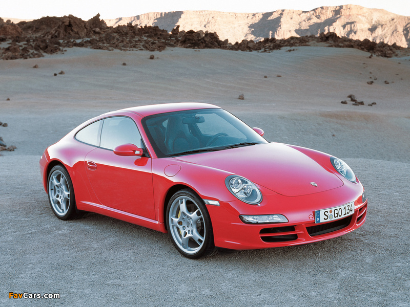 Porsche 911 Carrera S Coupe (997) 2005–08 wallpapers (800 x 600)