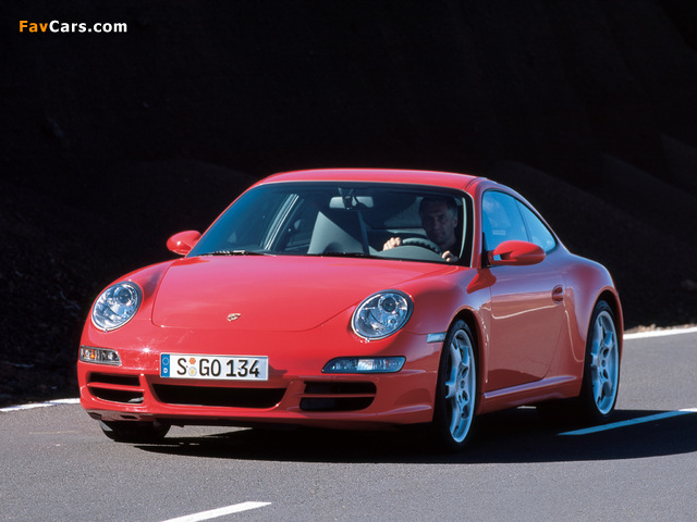 Porsche 911 Carrera S Coupe (997) 2005–08 wallpapers (640 x 480)