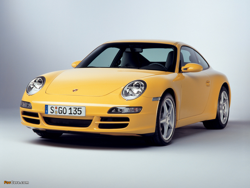 Porsche 911 Carrera Coupe (997) 2005–08 wallpapers (1024 x 768)