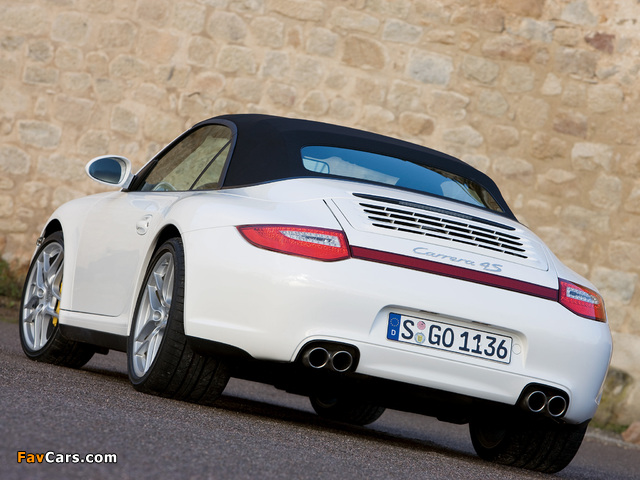 Porsche 911 Carrera 4S Cabriolet (997) 2008–12 wallpapers (640 x 480)