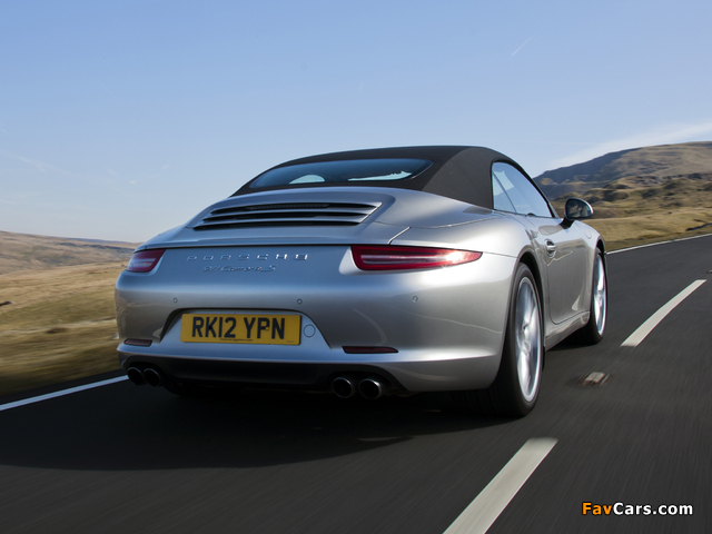 Porsche 911 Carrera S Cabriolet UK-spec (991) 2011 wallpapers (640 x 480)