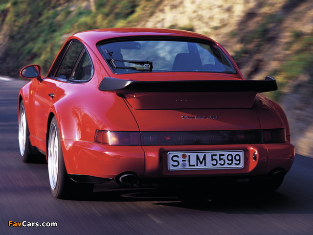 Images of Porsche 911 Turbo 3.6 Coupe (964) 1992–93 (640 x 480)