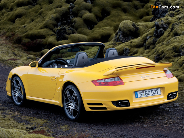 Porsche 911 Turbo Cabriolet (997) 2007–09 wallpapers (640 x 480)