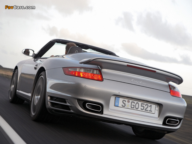 Porsche 911 Turbo Cabriolet (997) 2007–09 wallpapers (640 x 480)