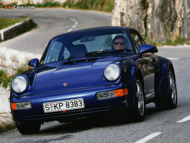 Porsche 911 Turbo 3.3 Coupe (964) 1990–92 wallpapers (640 x 480)