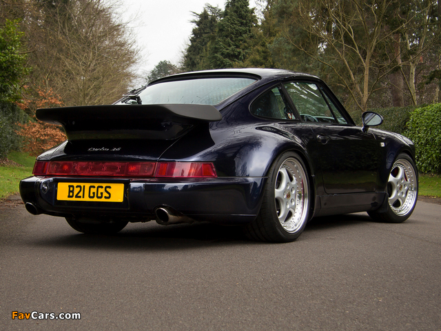 Porsche 911 Turbo 3.6 Coupe UK-spec (964) 1992–93 wallpapers (640 x 480)