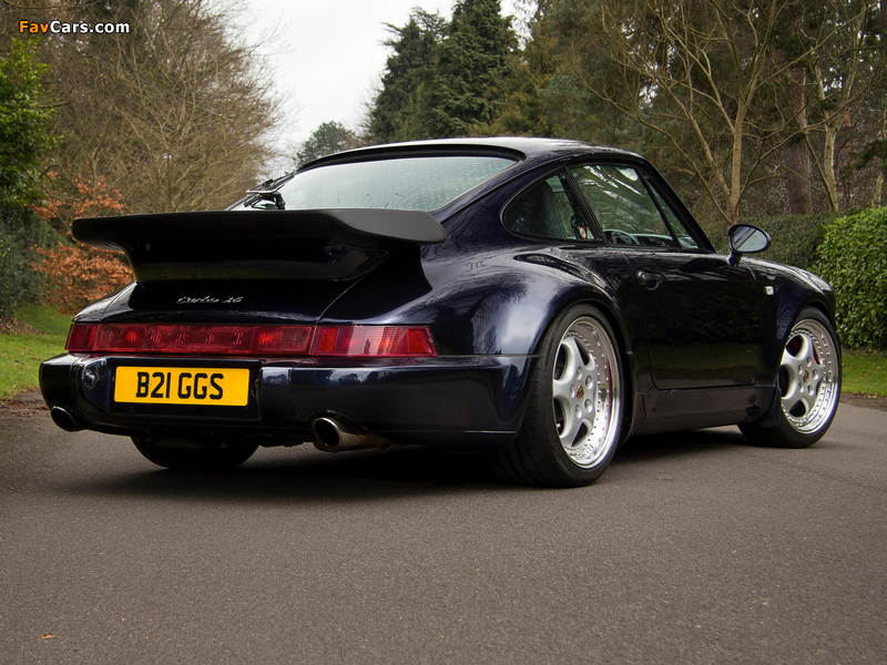 Porsche 911 Turbo 3.6 Coupe UK-spec (964) 1992–93 wallpapers (800 x 600)