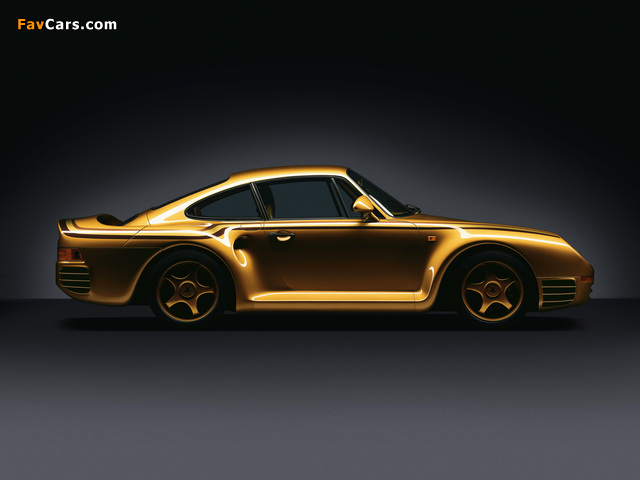 Porsche 959 Gold pictures (640 x 480)