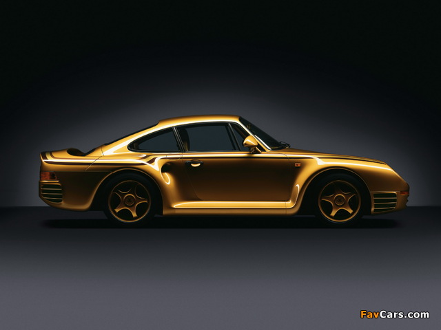 Porsche 959 Gold 1987 wallpapers (640 x 480)