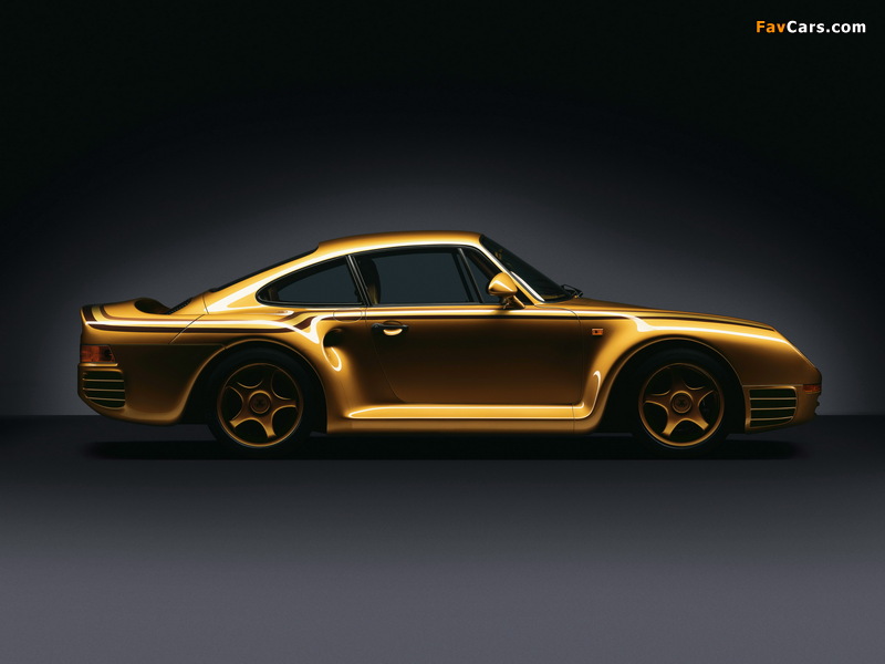 Porsche 959 Gold 1987 wallpapers (800 x 600)