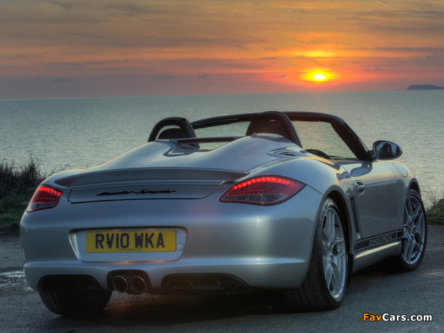 Porsche Boxster Spyder UK-spec (987) 2010 wallpapers (640 x 480)