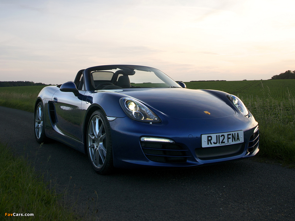 Porsche Boxster UK-spec (981) 2012 wallpapers (1024 x 768)