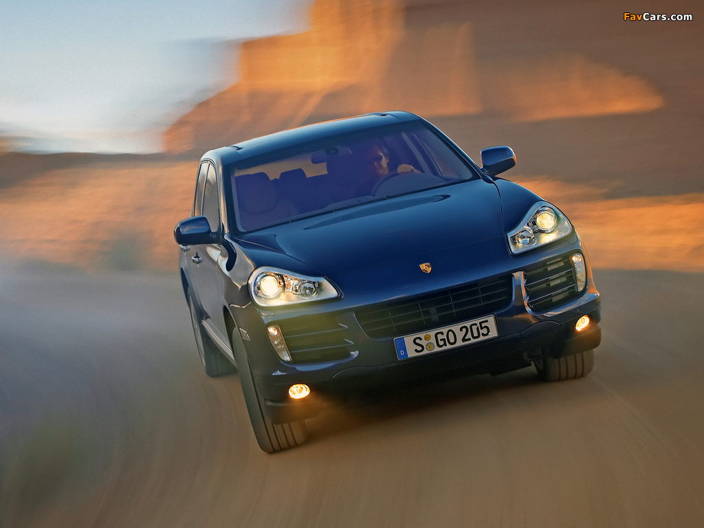 Porsche Cayenne S (957) 2007–10 wallpapers (1024 x 768)