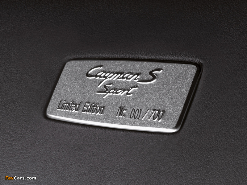 Photos of Porsche Cayman S Sport Limited Edition (987C) 2008 (800 x 600)