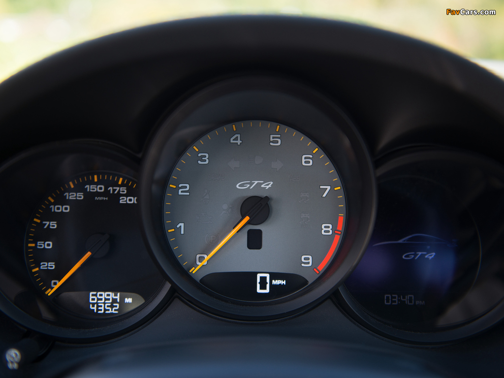 Porsche Cayman GT4 US-spec (981C) 2015 pictures (1024 x 768)