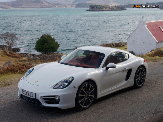 Porsche Cayman UK-spec (981C) 2013 wallpapers (640 x 480)