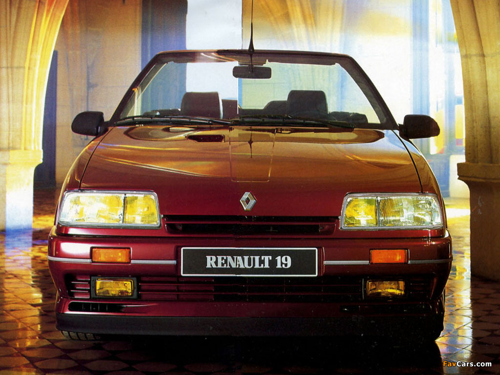 Renault 19 Cabrio 1990–92 wallpapers (1024 x 768)